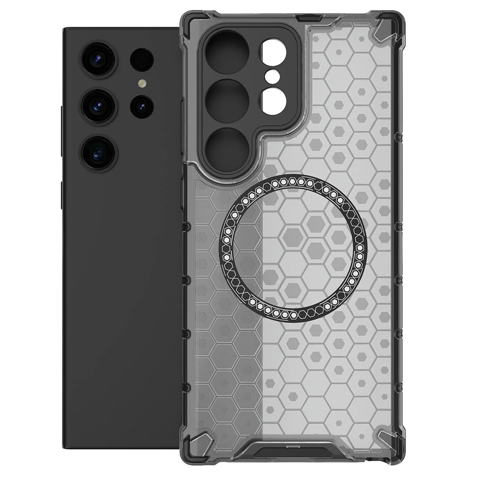 Techsuit - HoneyComb Shield MagSafe - Galaxy S24 Ultra - Black