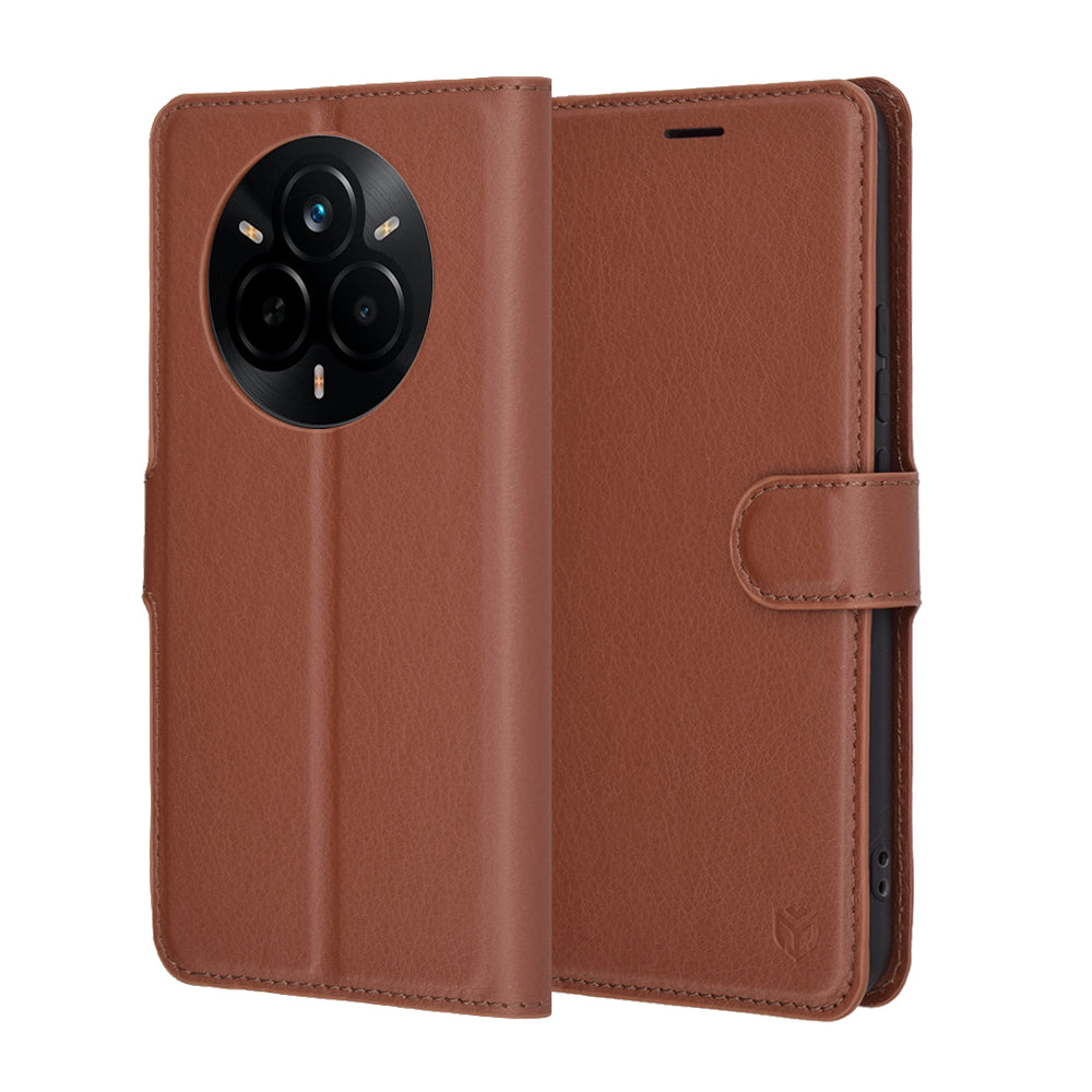 Techsuit - Leather Folio - Realme 14 Pro - Brown