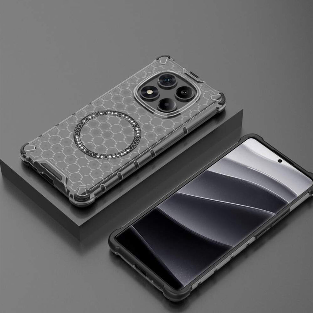 Techsuit - HoneyComb Shield MagSafe - Xiaomi Redmi Note 14 Pro 5G / Poco X7 - Black