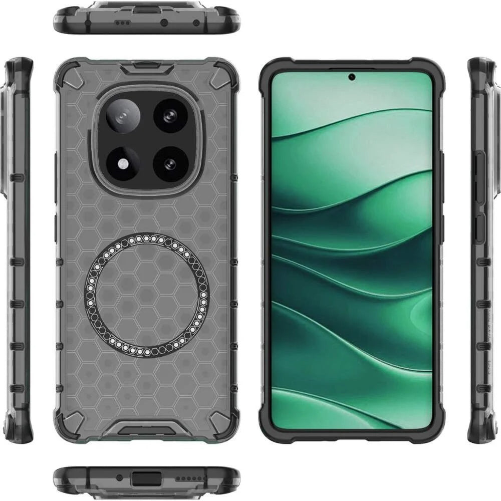 Techsuit - HoneyComb Shield MagSafe - Xiaomi Redmi Note 14 Pro 5G / Poco X7 - Black