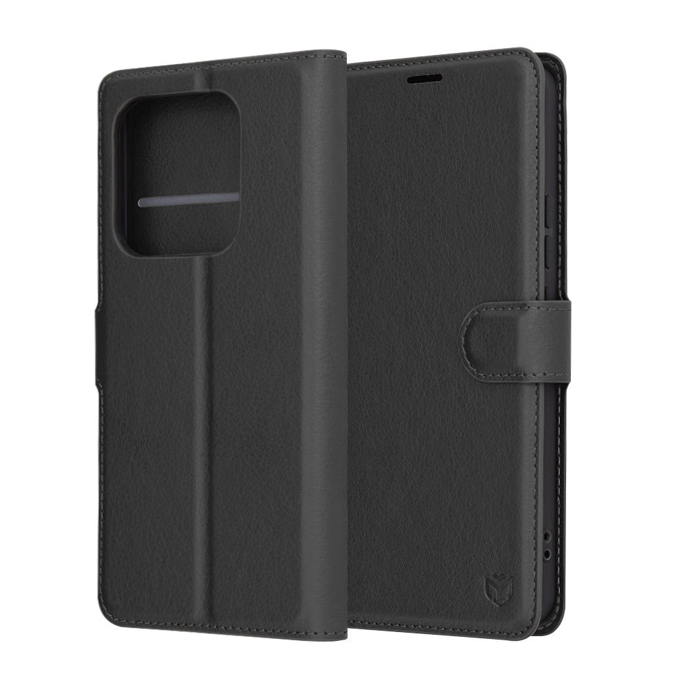 Techsuit - Leather Folio - Xiaomi Redmi Note 14 4G (Regional) - Black