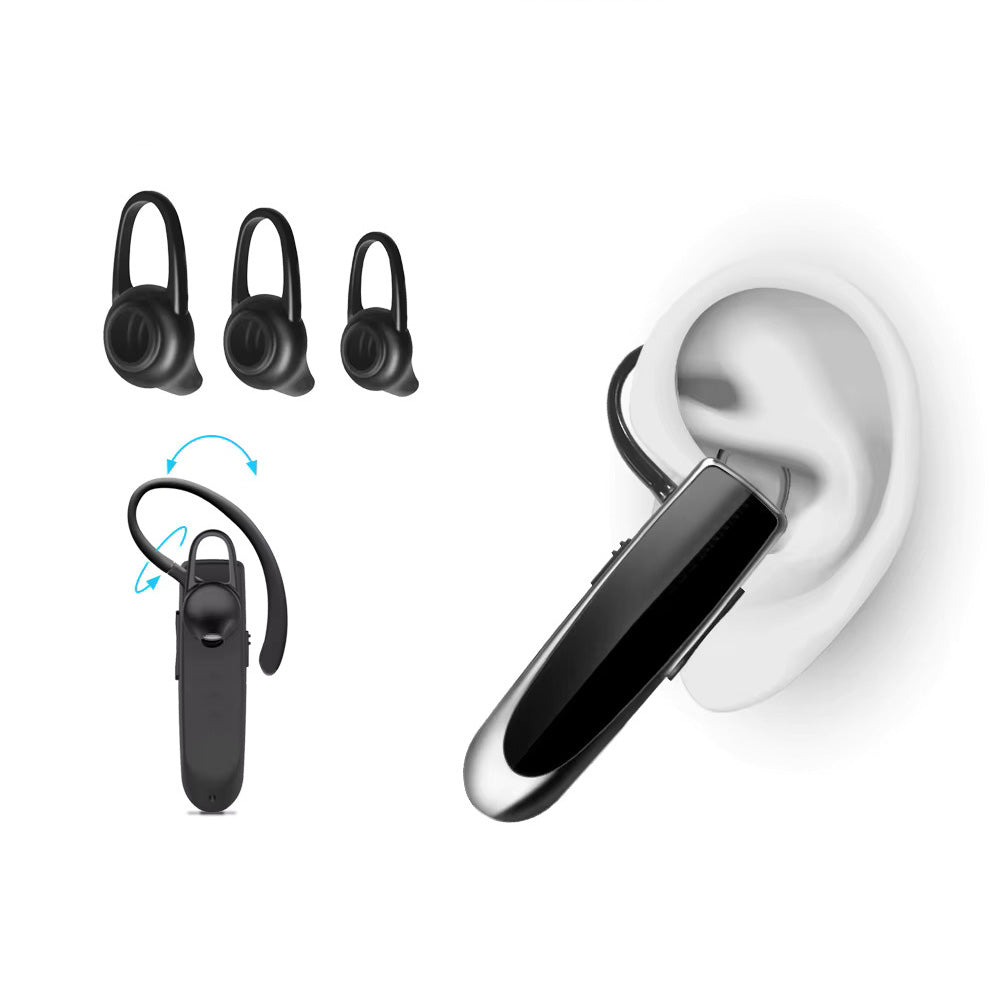 Techsuit - Premium Bluetooth Headset UrbanEar (CB1) - HandsFree, Type-C, Noise Cancelling, Light & Comfortable - Black
