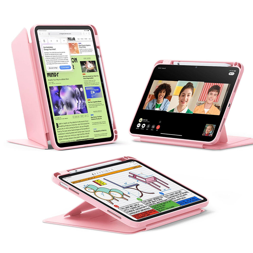 ESR - Flip Hybrid (with Pencil Holder) - iPad 10 (2022) 10.9 / 11 (2025) - Pink