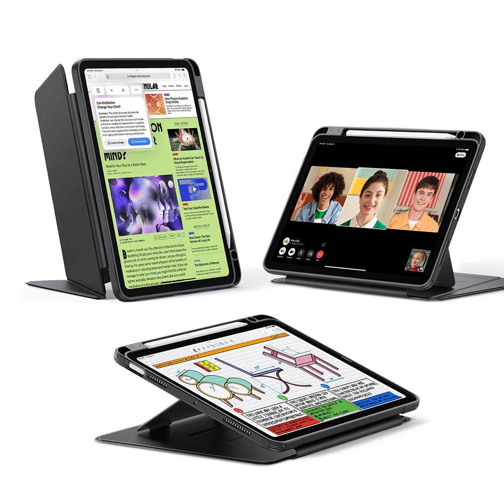 ESR - Flip Hybrid (with Pencil Holder) - iPad Air 4 (2020) / Air 5 (2022) / Air 11 (2024) / Air 11 (2025) - Black