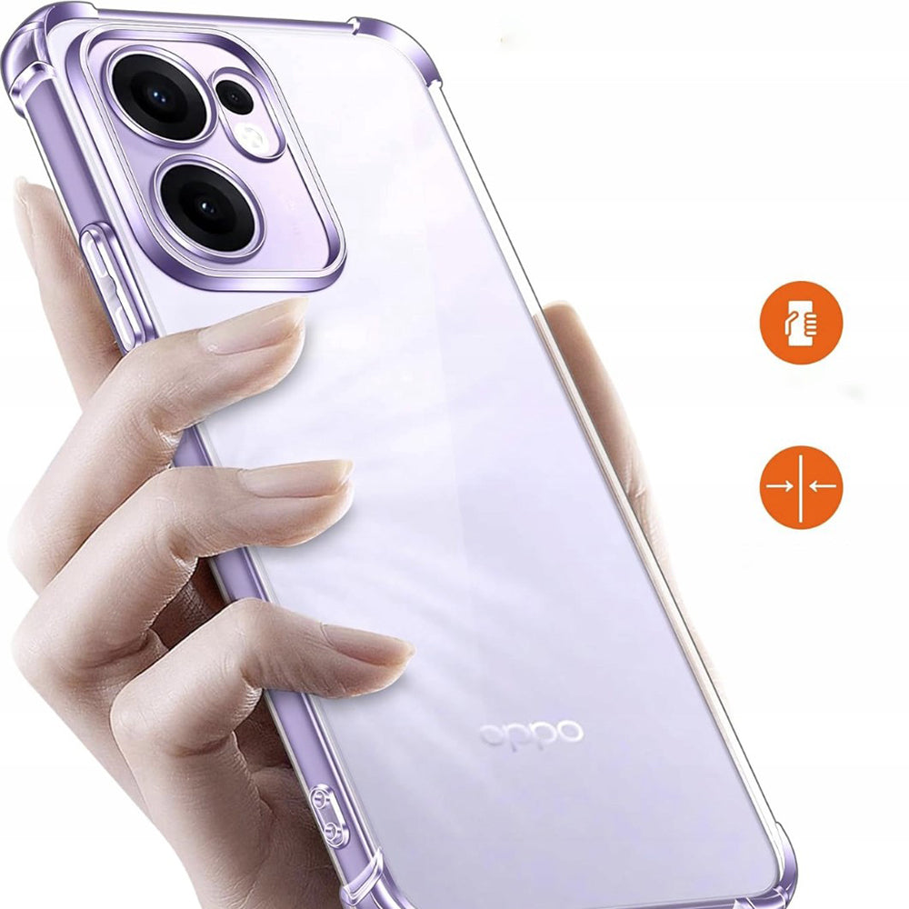 Techsuit - Shockproof Clear Silicone - Oppo Reno13 F 4G / Reno13 F 5G / Reno13 FS 5G - Clear