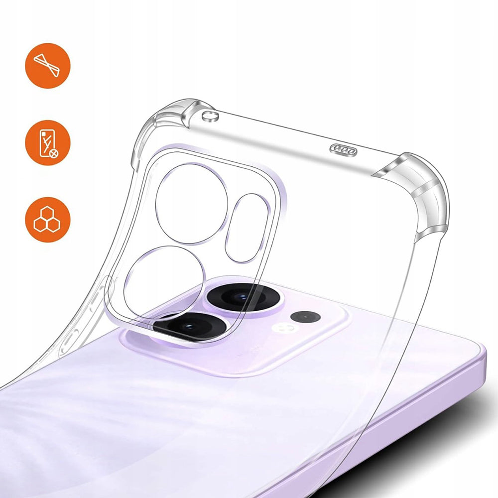 Techsuit - Shockproof Clear Silicone - Oppo Reno13 F 4G / Reno13 F 5G / Reno13 FS 5G - Clear