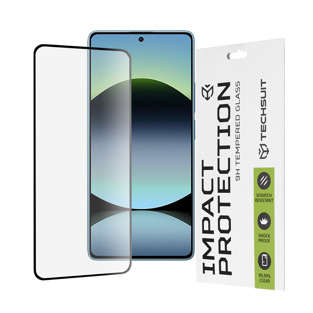 Techsuit - 111D Full Cover / Full Glue Glass - Xiaomi Redmi Note 14S - Black