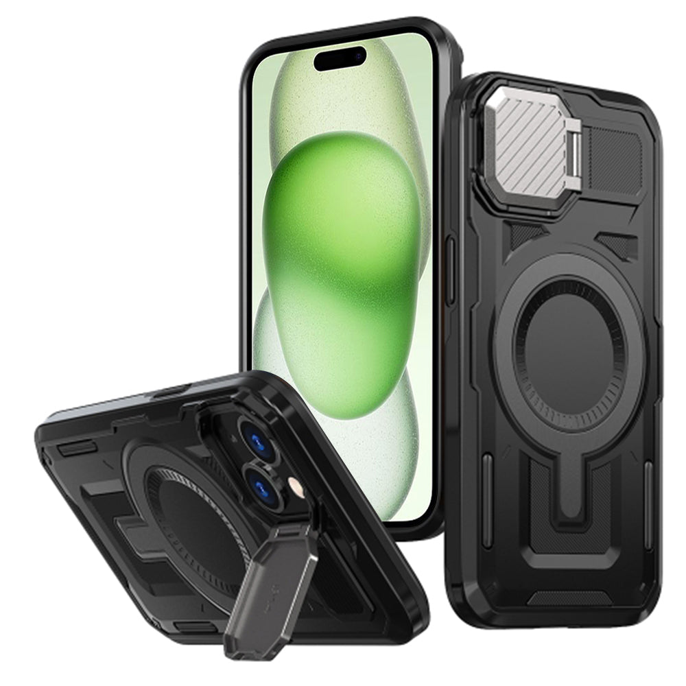 Techsuit - CamVault MagSafe - iPhone 14 Plus / iPhone 15 Plus - Black