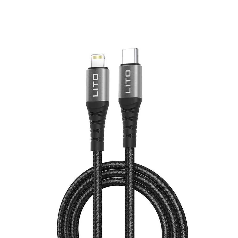 Lito - Data Cable (LD22CL) - Type-C to Lightning, Fast Charging, 27W, 2m - Black