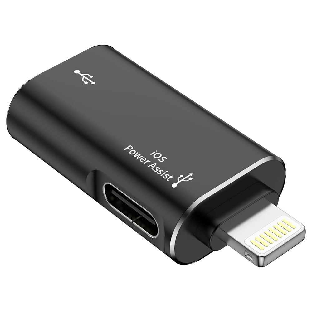 Techsuit - Premium OTG Adapter AluVoltX (A18) - USB to Lightning, Plug and Play, Aluminum Alloy, Fast Data Transfer - Black