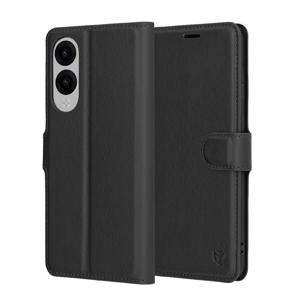 Techsuit - Leather Folio - Samsung Galaxy S25 Edge - Black