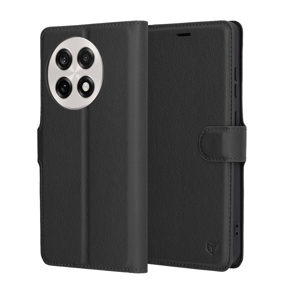 Techsuit - Leather Folio - OnePlus 13R - Black