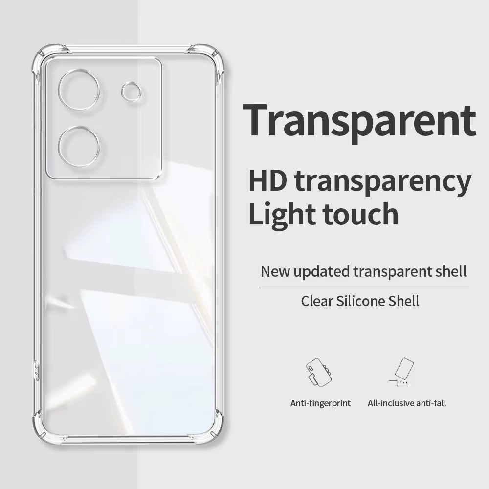 Techsuit - Shockproof Clear Silicone - Xiaomi Poco M7 Pro 5G - Clear