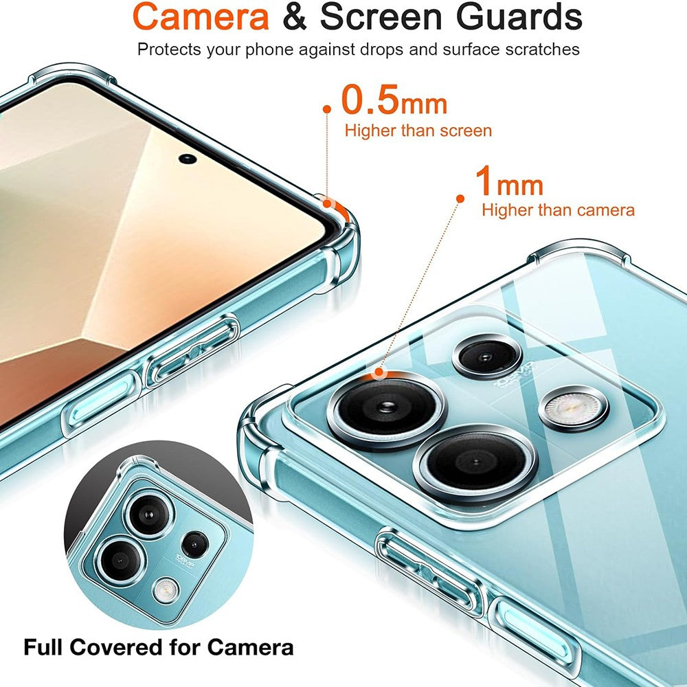 Techsuit - Shockproof Clear Silicone - Xiaomi Redmi Note 14S - Clear