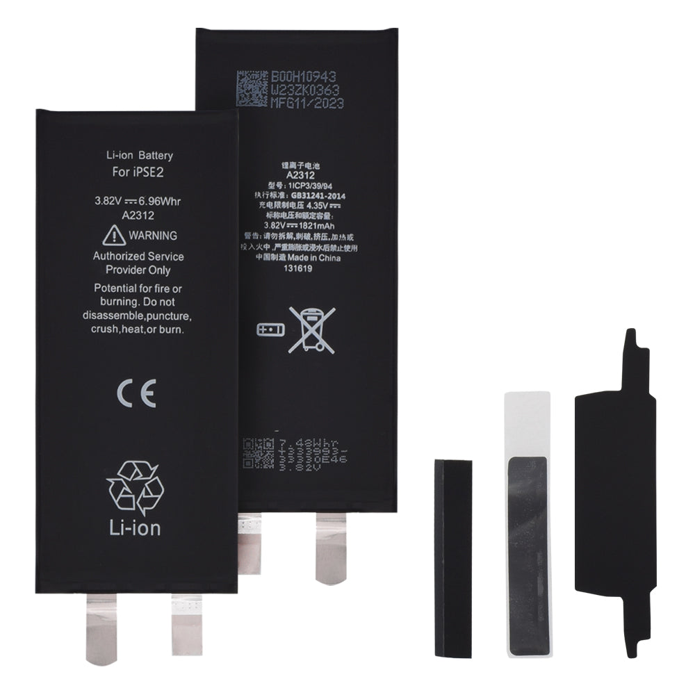 OEM - Smartphone Battery (18525) - iPhone SE 2, SE 2020 - 1821mAh, without Flex-Cable - Black