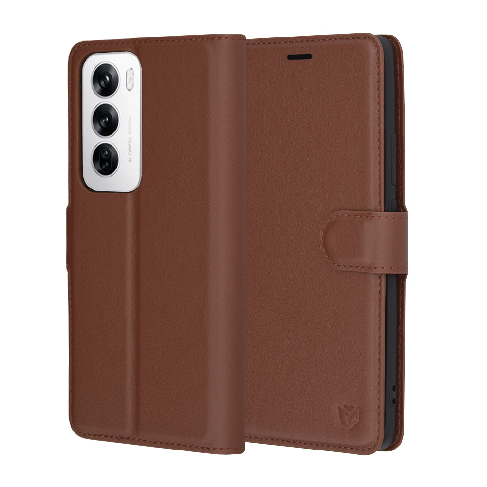 Techsuit - Leather Folio - Oppo Reno12 - Brown
