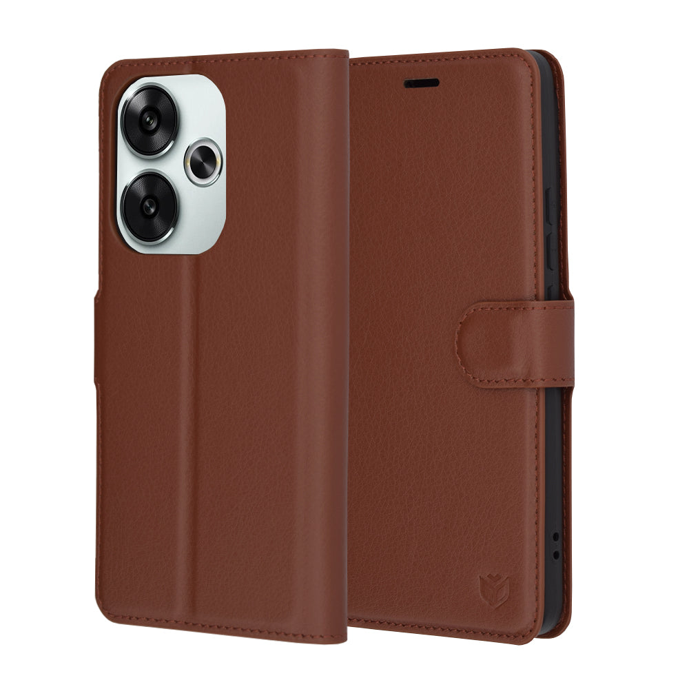 Techsuit - Leather Folio - Xiaomi Poco F6 - Brown