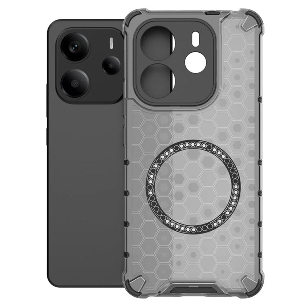 Techsuit - HoneyComb Shield MagSafe - Xiaomi Redmi Note 14 5G - Black