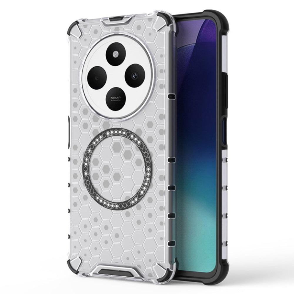 Techsuit - HoneyComb Shield MagSafe - Xiaomi Redmi 14C / Poco C75 - White