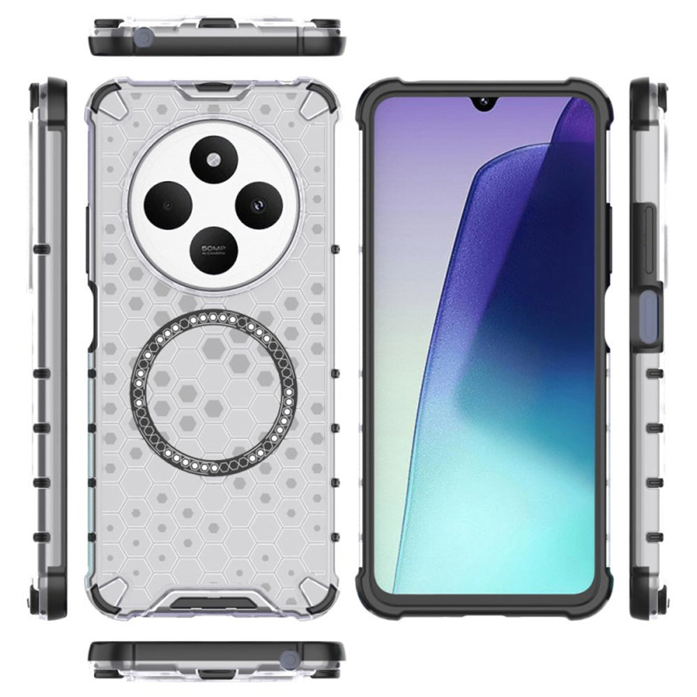 Techsuit - HoneyComb Shield MagSafe - Xiaomi Redmi 14C / Poco C75 - White