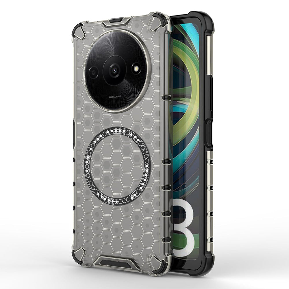 Techsuit - HoneyComb Shield MagSafe - Xiaomi Redmi A3 / Redmi A3x - Black