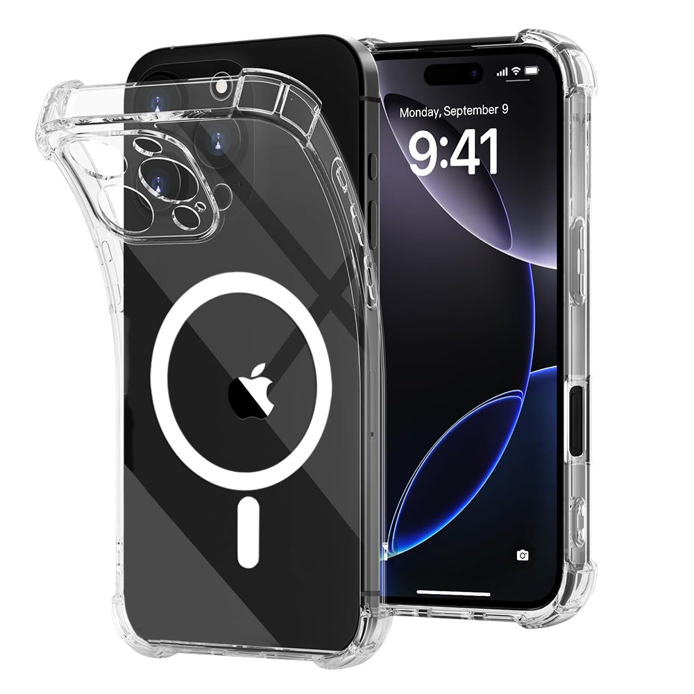 Techsuit - Shockproof Clear Silicone MagSafe - iPhone 16 Pro Max - Clear