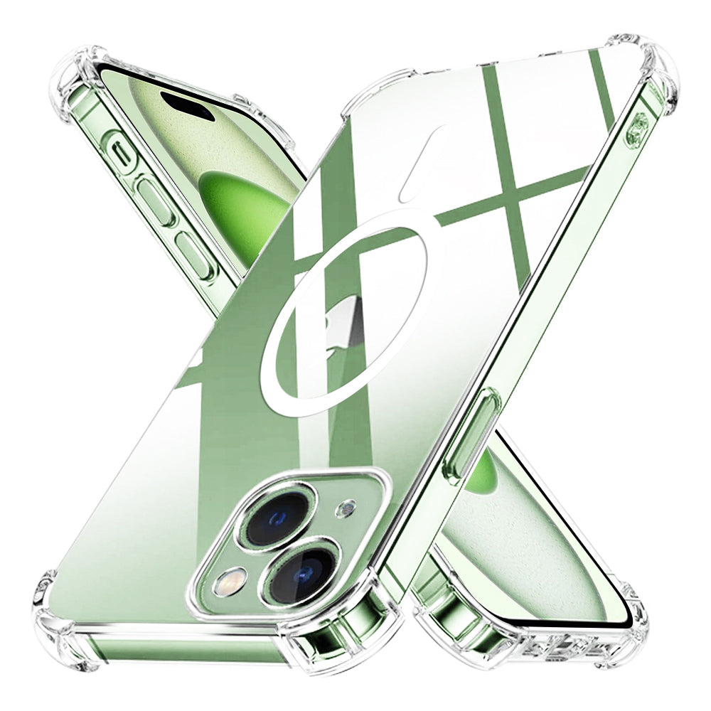 Techsuit - Shockproof Clear Silicone MagSafe - iPhone 15 Plus - Clear