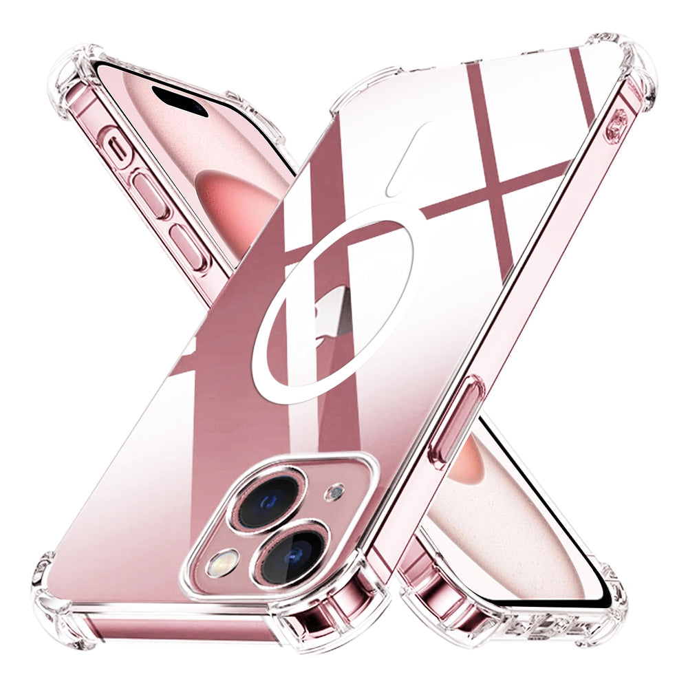 Techsuit - Shockproof Clear Silicone MagSafe - iPhone 15 - Clear