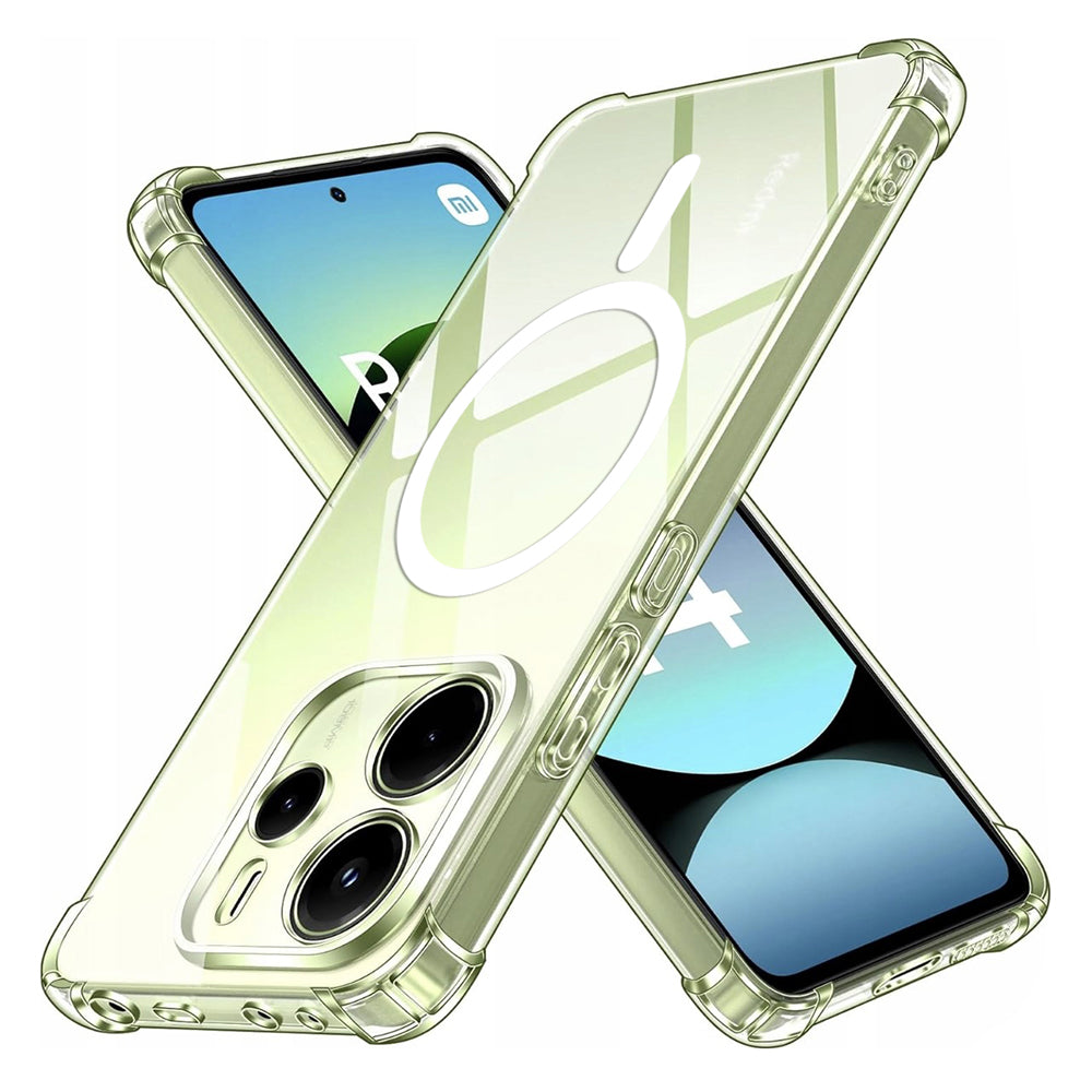 Techsuit - Shockproof Clear Silicone MagSafe - Xiaomi Redmi Note 14 4G (Regional) - Clear
