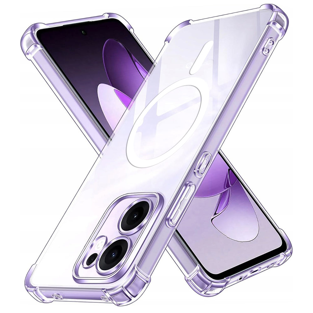 Techsuit - Shockproof Clear Silicone MagSafe - Oppo Reno13 F 4G / Reno13 F 5G / Reno13 FS 5G - Clear