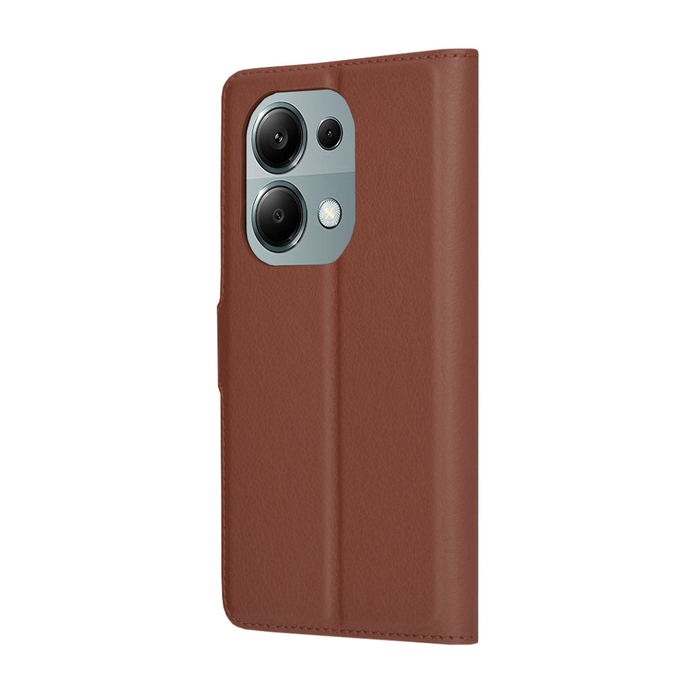 Techsuit - Leather Folio - Xiaomi Redmi Note 13 Pro 4G / Poco M6 Pro 4G - Brown