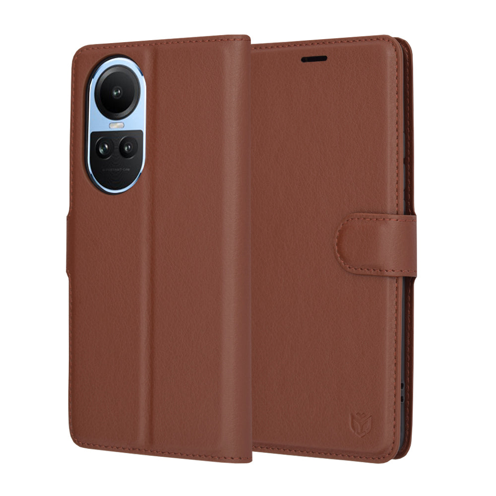 Techsuit - Leather Folio - Oppo Reno10 / Reno10 Pro - Brown