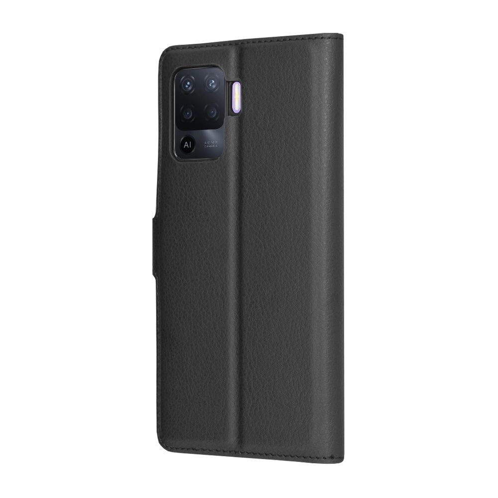 Techsuit - Leather Folio - Oppo Reno5 Lite / Oppo A94 4G - Black