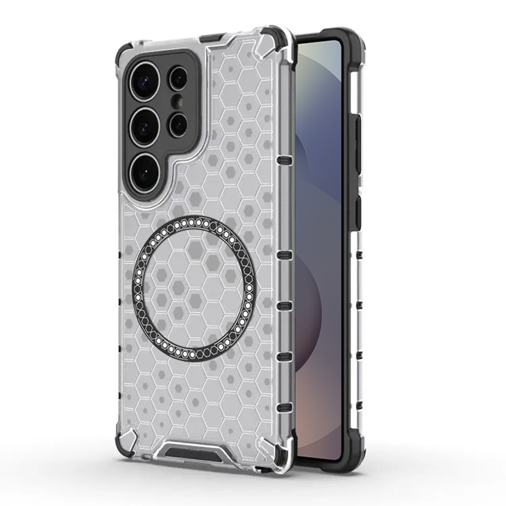 Techsuit - HoneyComb Shield MagSafe - Samsung Galaxy S25 Ultra - White