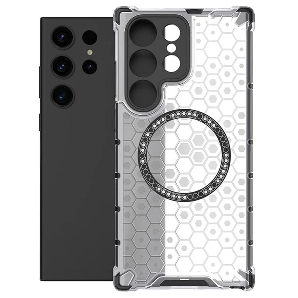 Techsuit - HoneyComb Shield MagSafe - Galaxy S25 Ultra - White