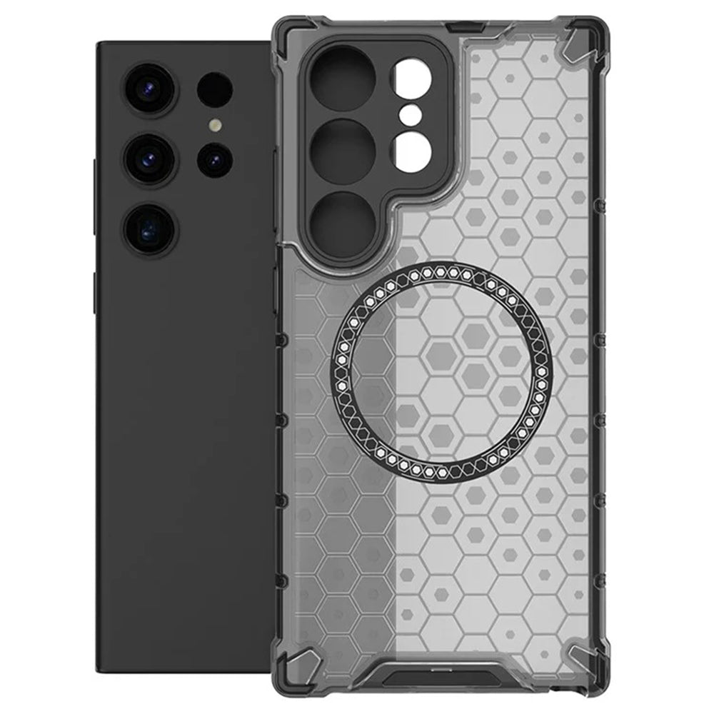 Techsuit - HoneyComb Shield MagSafe - Galaxy S25 Ultra - Black