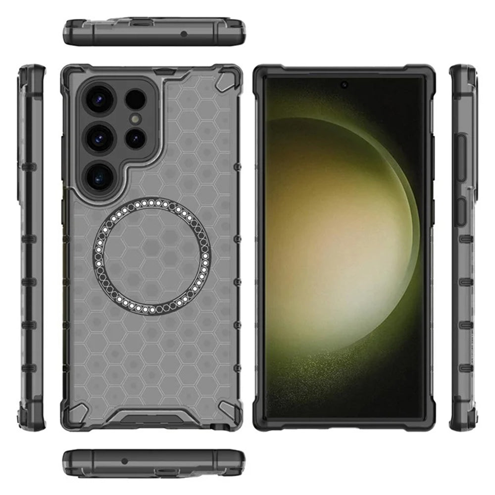 Techsuit - HoneyComb Shield MagSafe - Galaxy S25 Ultra - Black