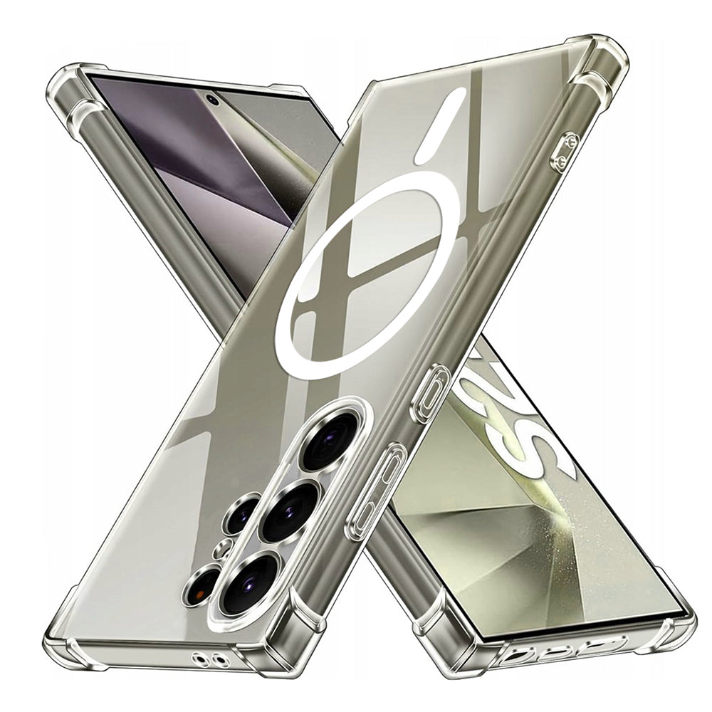 Techsuit - Shockproof Clear Silicone MagSafe - Samsung Galaxy S24 Ultra - Clear