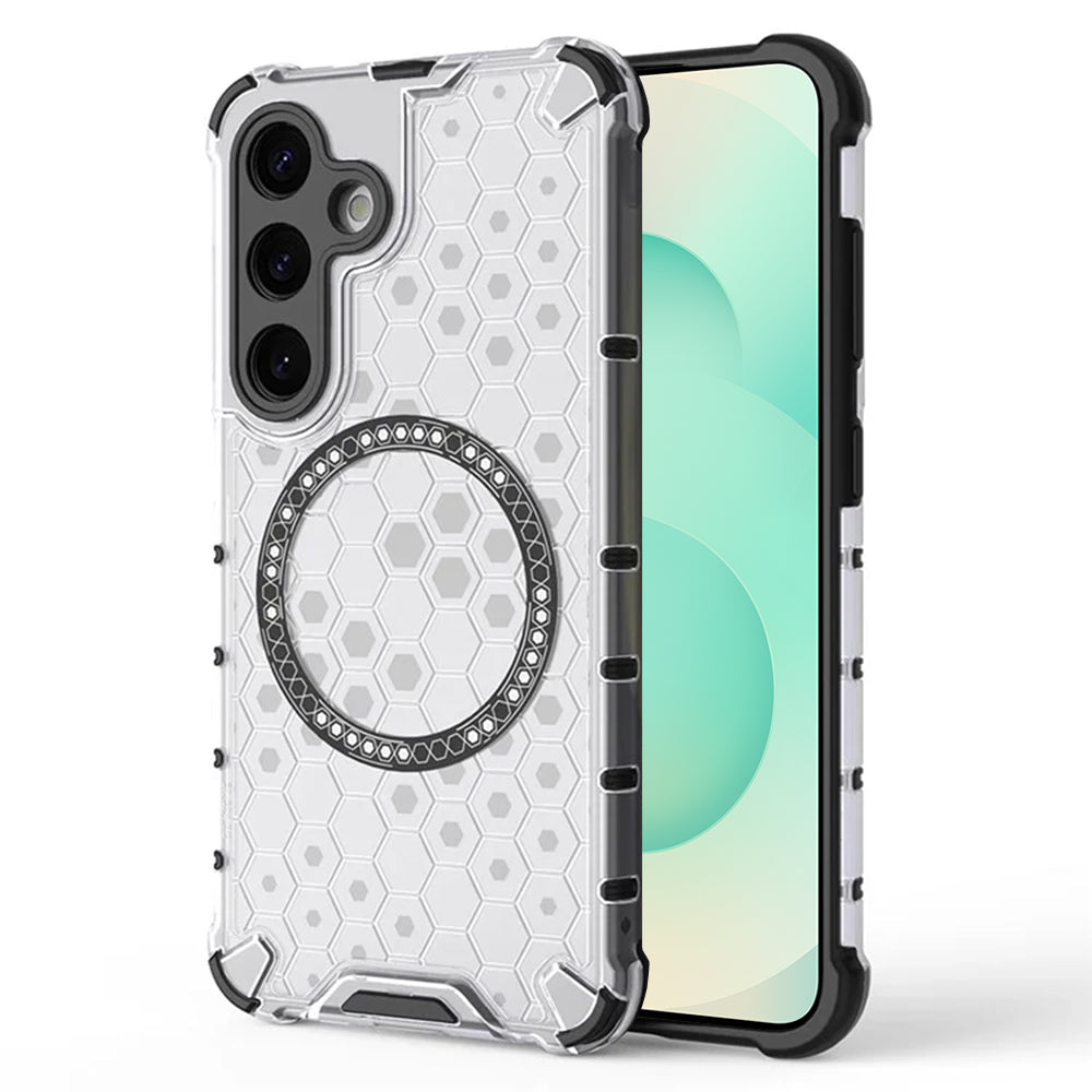 Techsuit - HoneyComb Shield MagSafe - Samsung Galaxy S25 Plus - White
