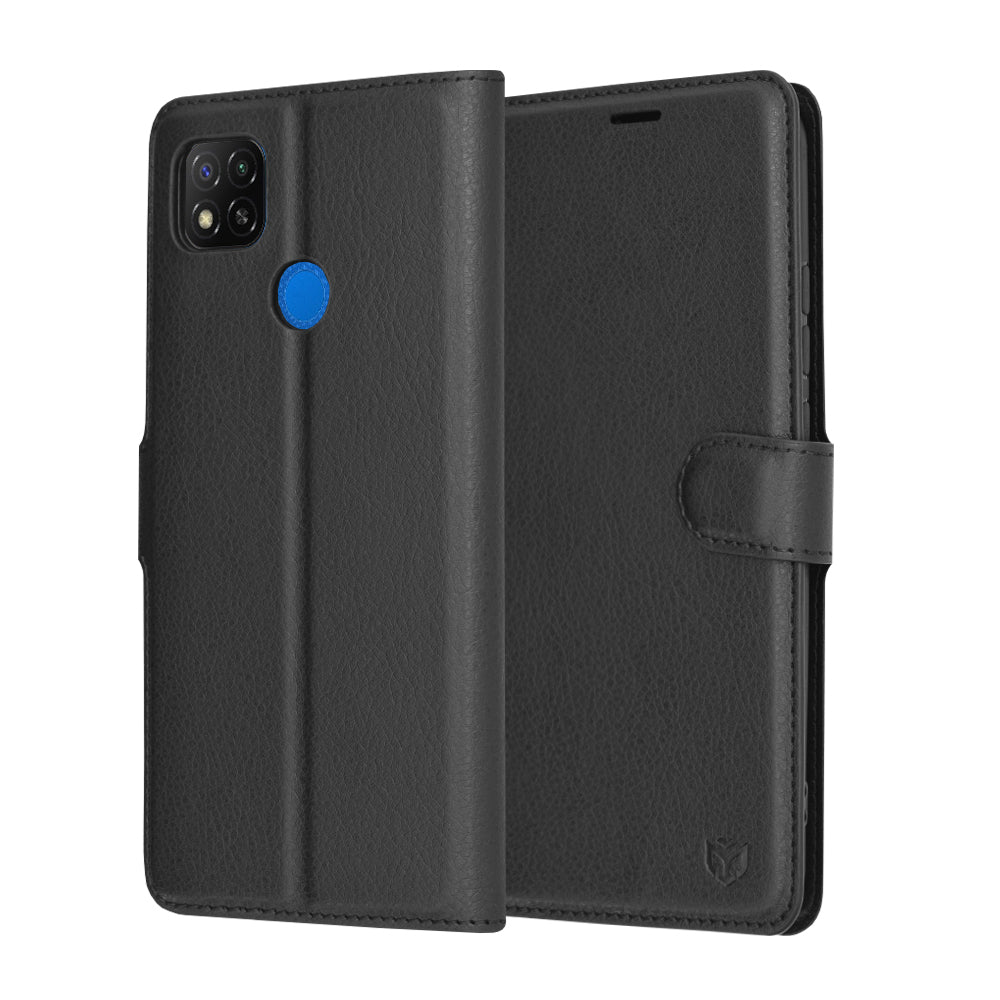 Techsuit - Leather Folio - Xiaomi Redmi 9C / Redmi 9C NFC - Black