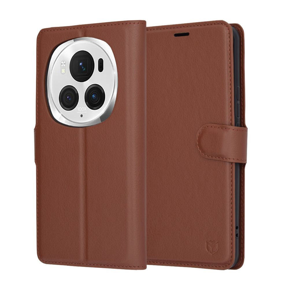 Techsuit - Leather Folio - Honor Magic6 Pro - Brown