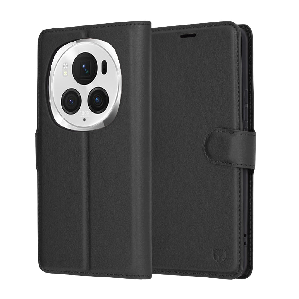 Techsuit - Leather Folio - Honor Magic6 Pro - Black