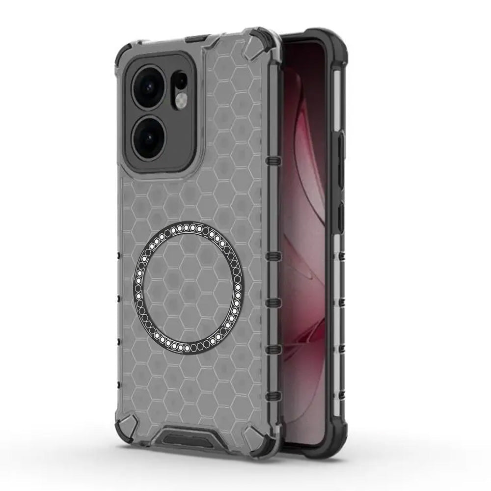 Techsuit - HoneyComb Shield MagSafe - Oppo Reno13 F 4G / Reno13 F 5G / Reno13 FS 5G - Black