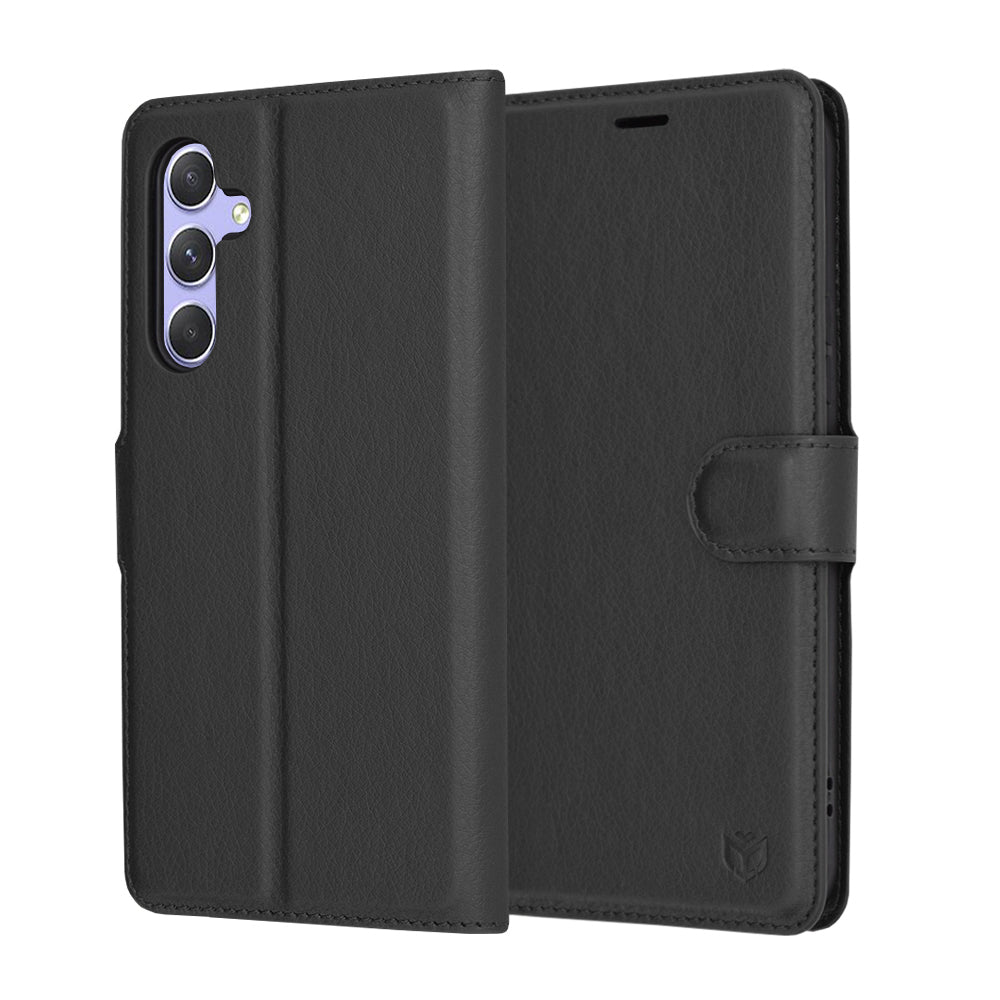 Techsuit - Leather Folio - Samsung Galaxy A54 - Black