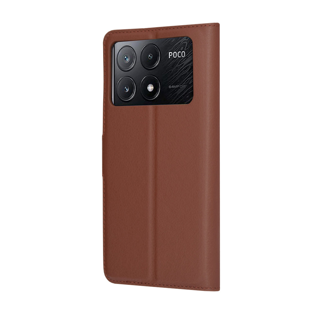 Techsuit - Leather Folio - Xiaomi Poco X6 Pro - Brown