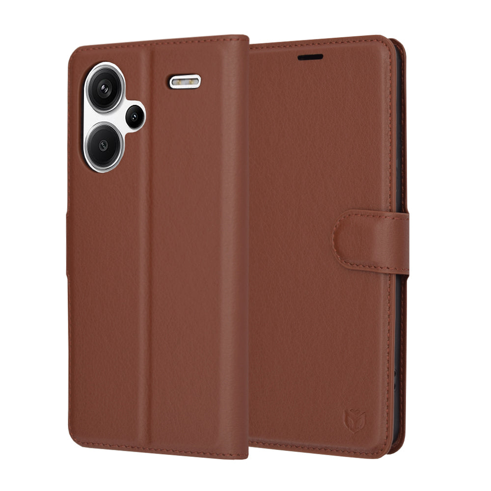 Techsuit - Leather Folio - Xiaomi Redmi Note 13 Pro+ 5G - Brown