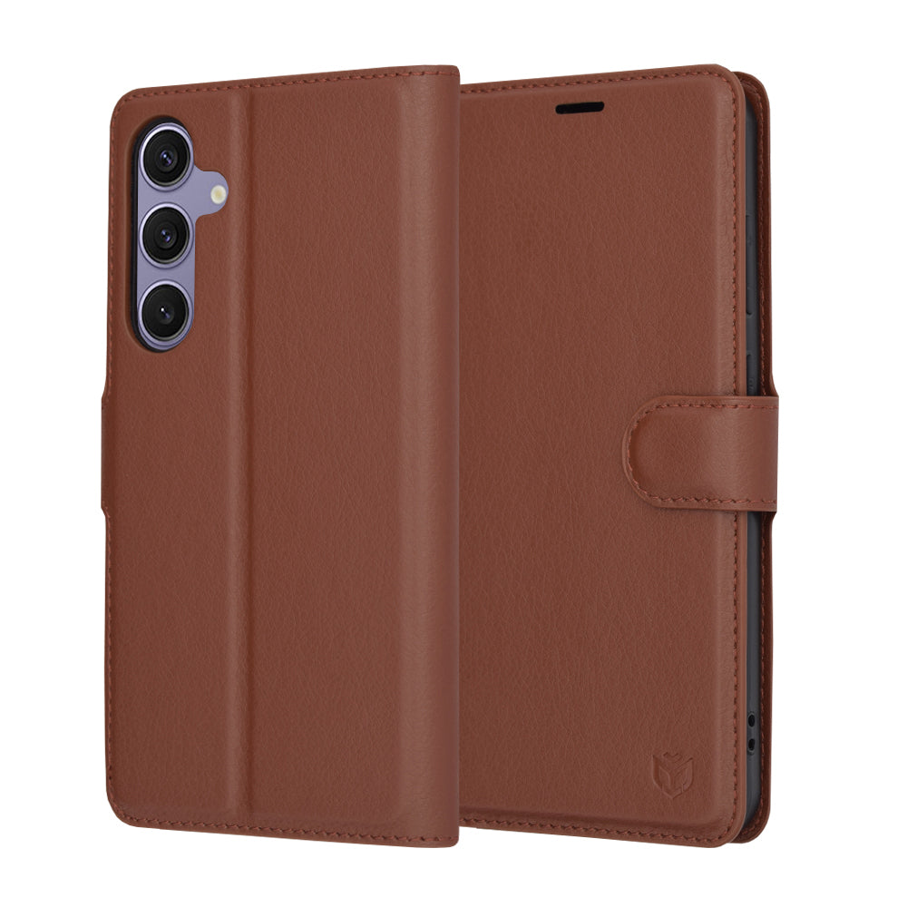Techsuit - Leather Folio - Samsung Galaxy S24 Plus - Brown