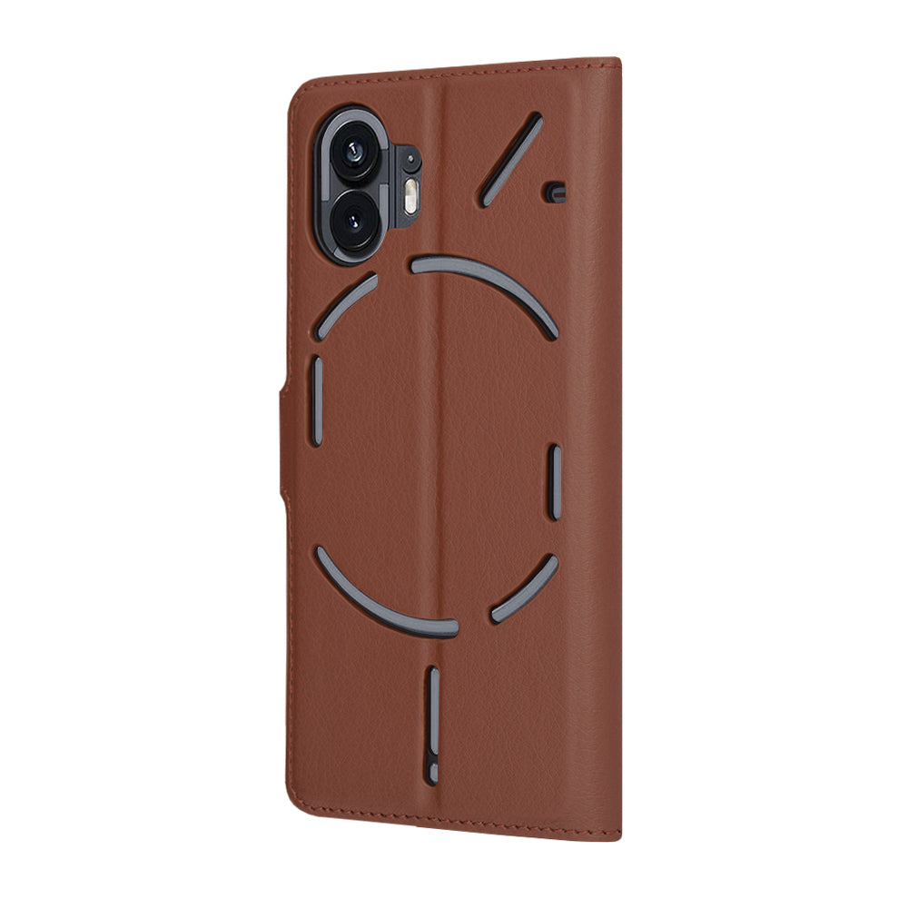 Techsuit - Leather Folio - Nothing Phone (2) - Brown
