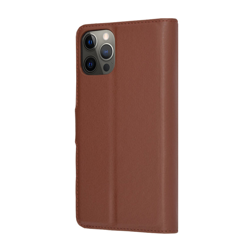 Techsuit - Leather Folio - iPhone 12 Pro - Brown