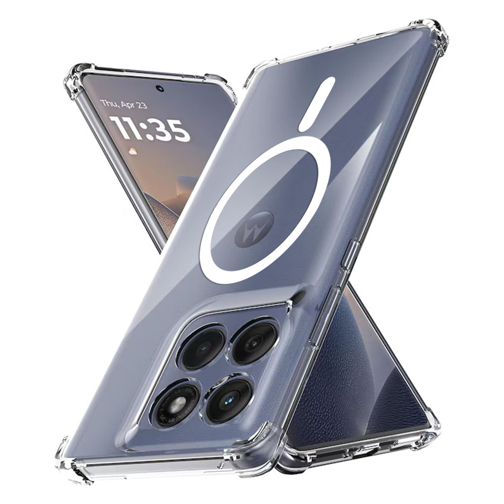 Techsuit - Shockproof Clear Silicone MagSafe - Motorola Edge 60 / Edge 60 Fusion - Clear